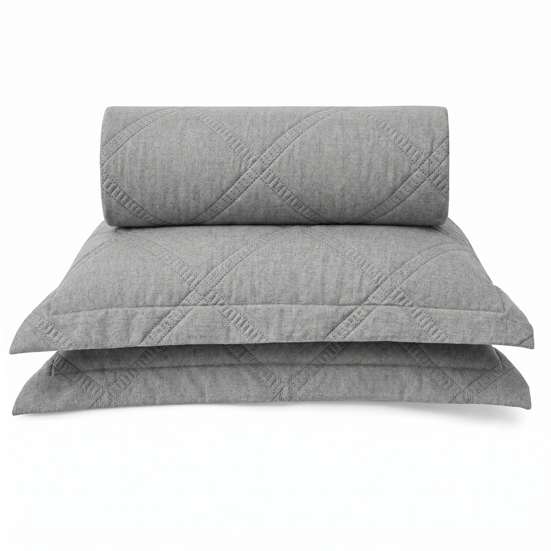Kit Colcha Melange com Porta-Travesseiros Casal Quartzo — Haus Living