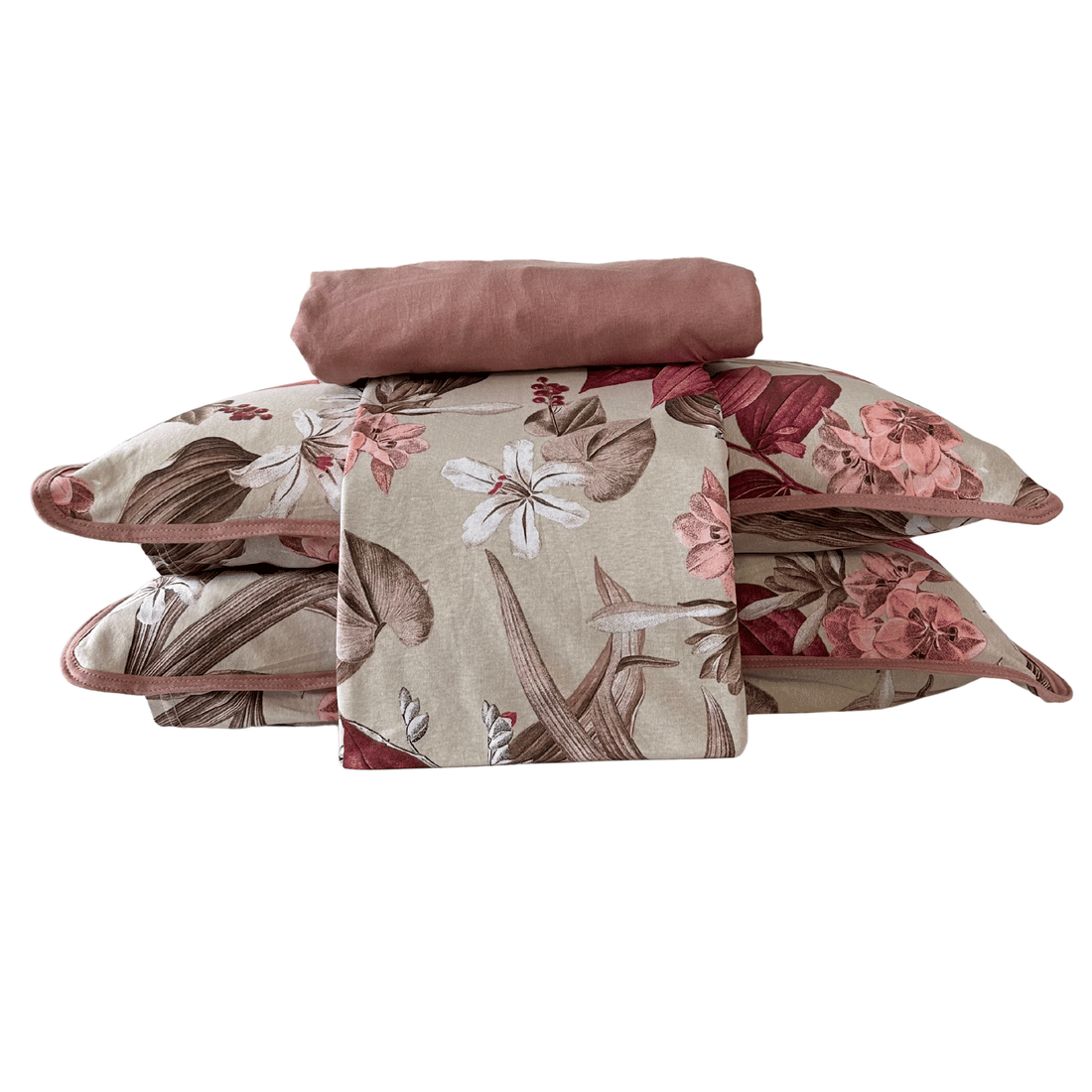 Jogo Duplo Malha Prime 4pc Casal Rose Jogo Duplo Malha Prime 4pc Casal Rose