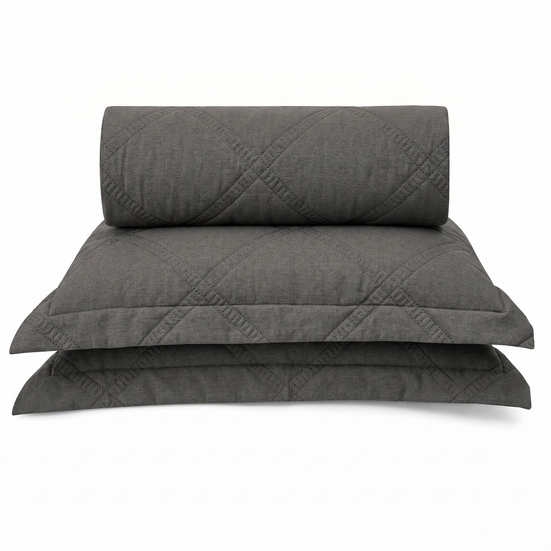 Kit Colcha Melange com Porta-Travesseiros Casal Cacau — Haus Living