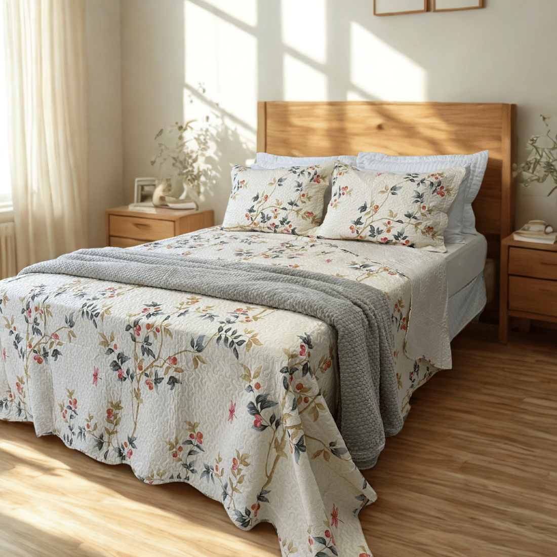 Kit Colcha Boutis King Alvorada Kit Colcha Boutis King Alvorada