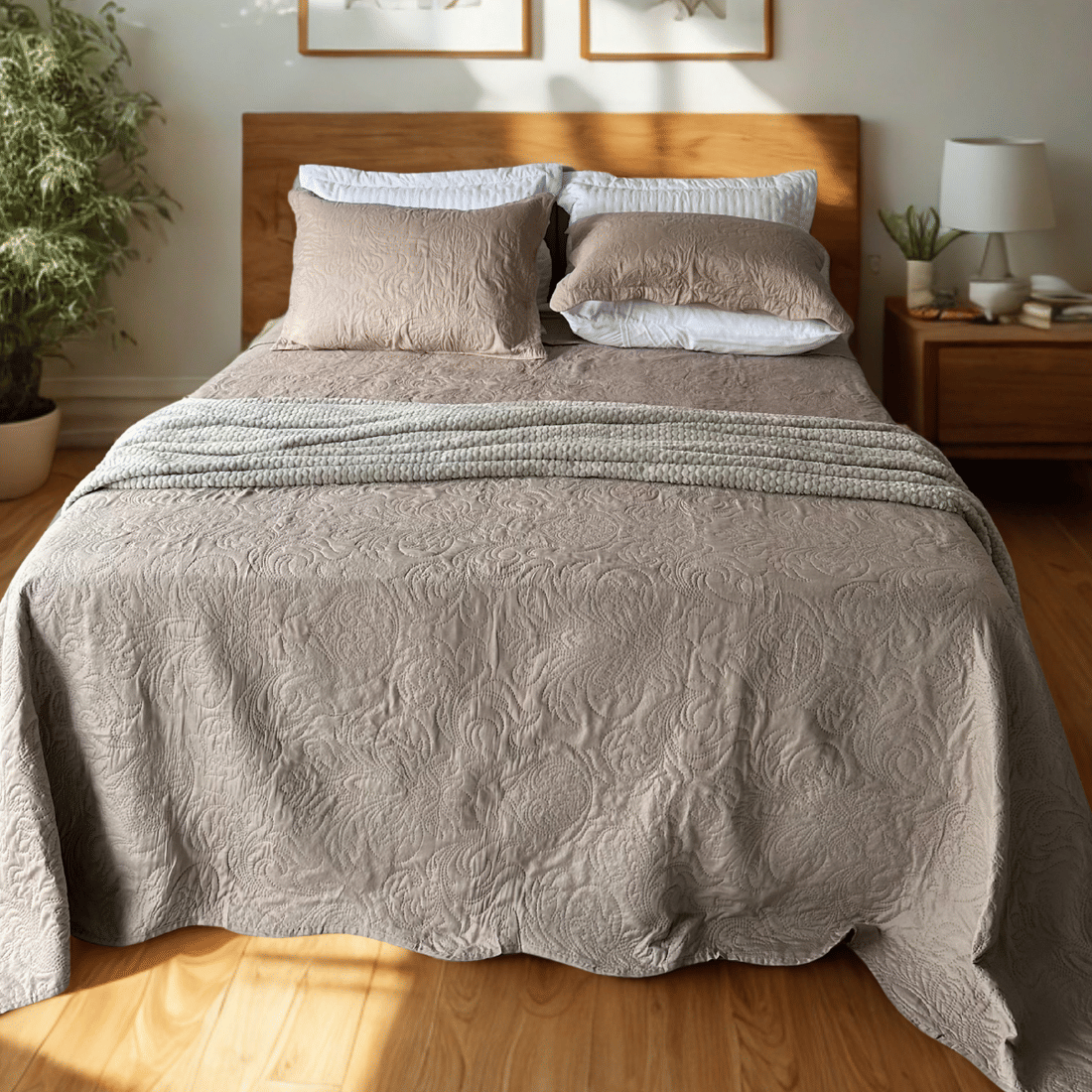 Kit Colcha Boutis King Avelã Kit Colcha Boutis King Avelã