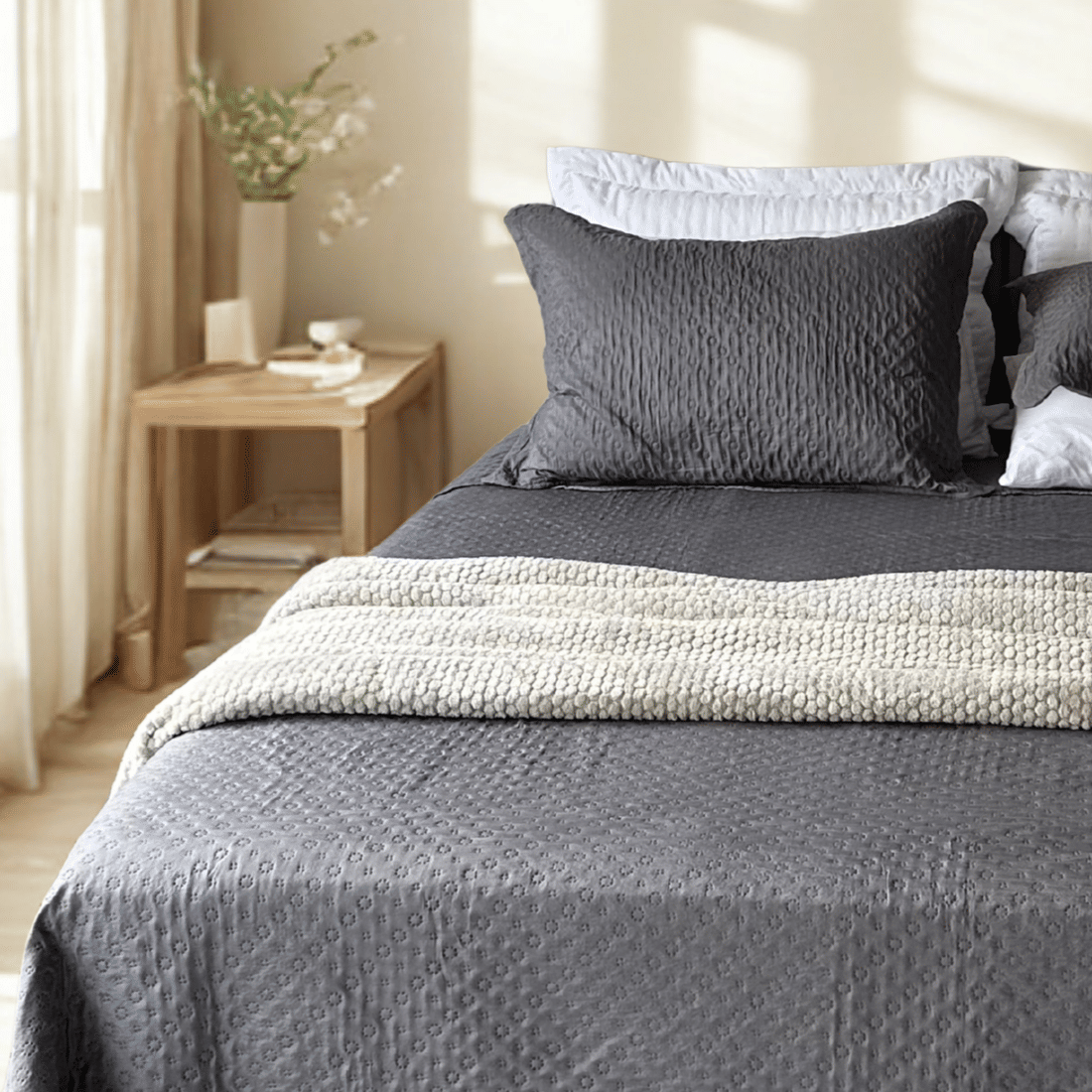 Kit Colcha Boutis Casal Silver Kit Colcha Boutis Casal Silver