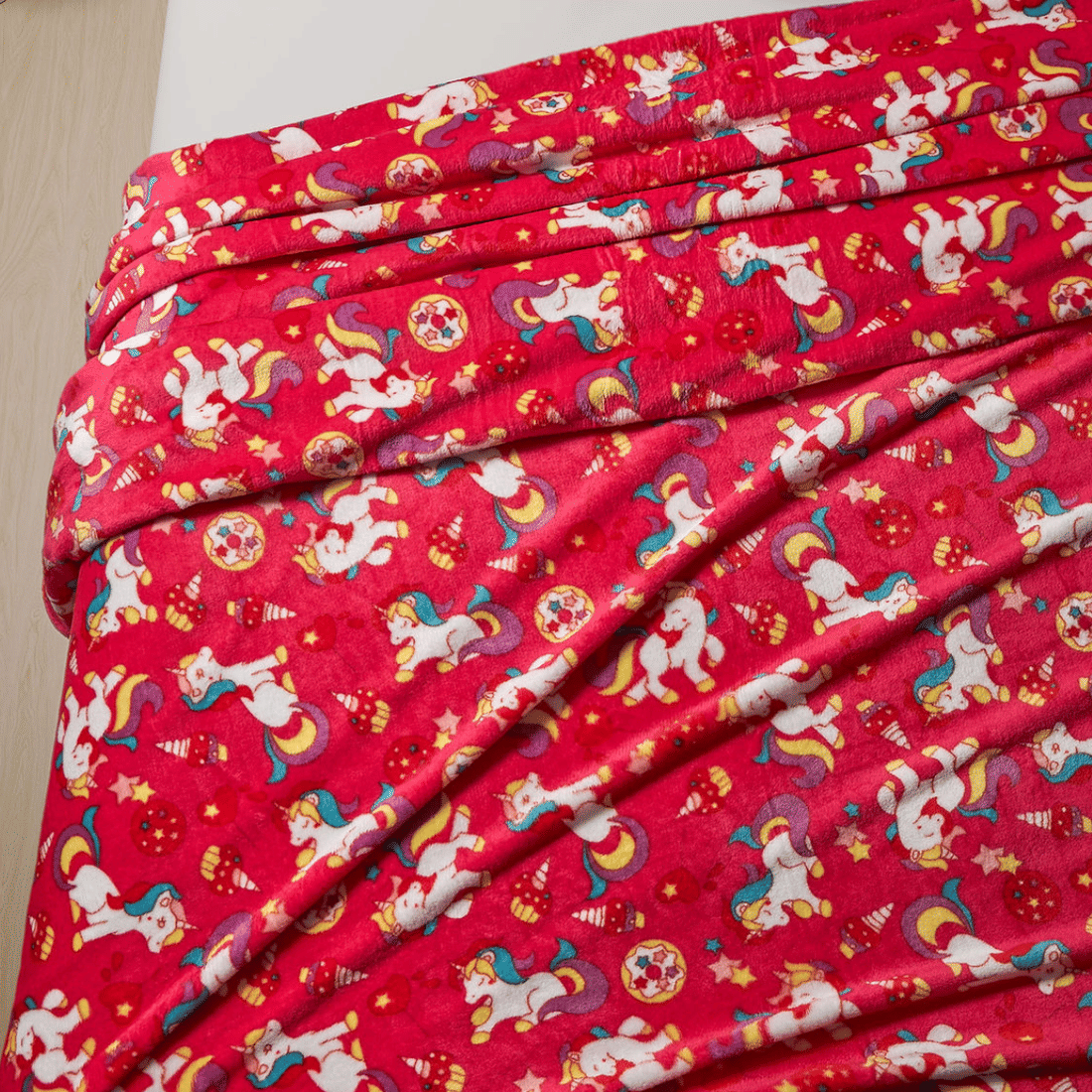Manta Flannel Solteiro Estampado 150x200 Unicórnio Pink