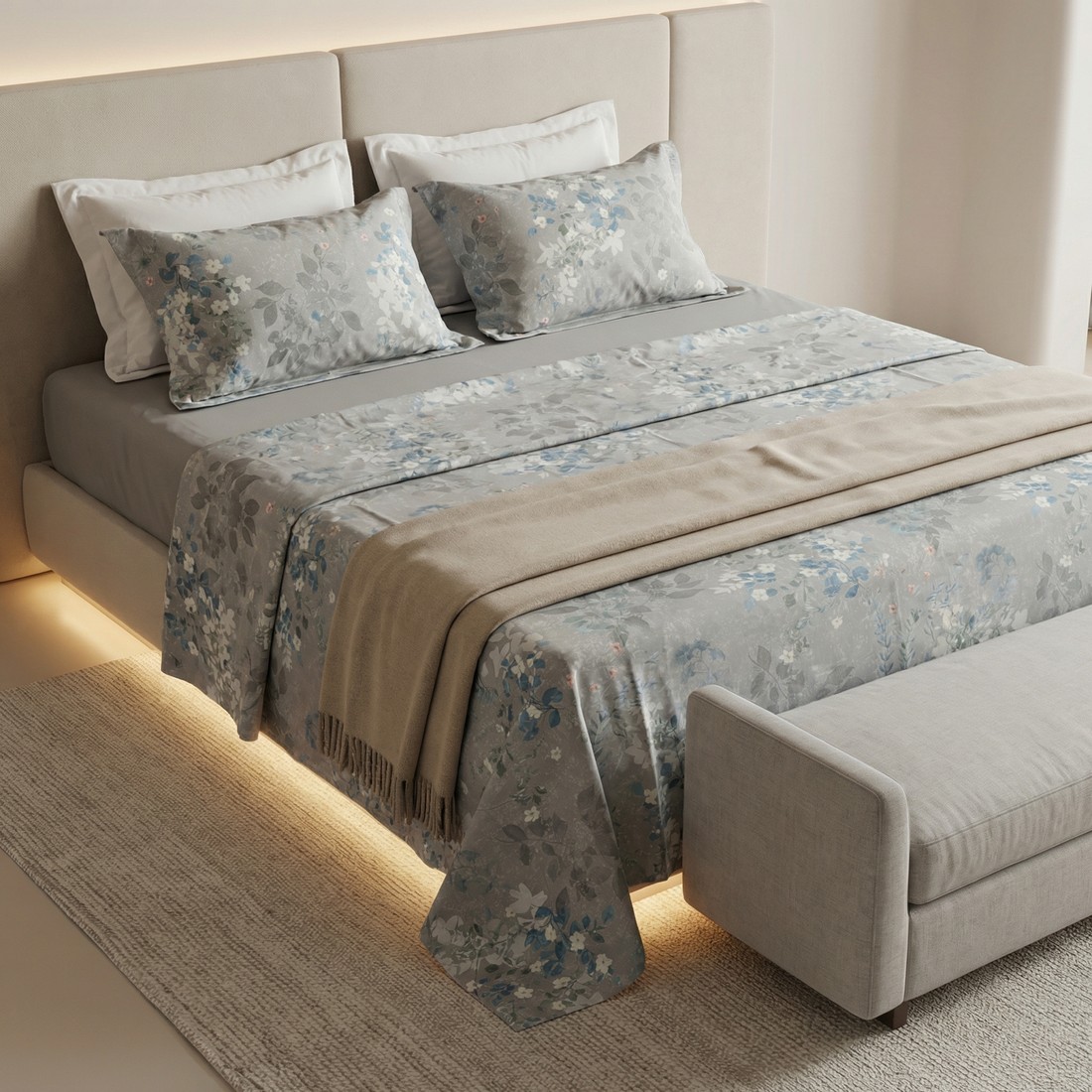 Jogo de Cama 3 peças Percal 200fios 100% Algodao Casal Estampado Elvor Jogo de Cama 3 peças Percal 200fios 100% Algodao Casal Estampado Elvor