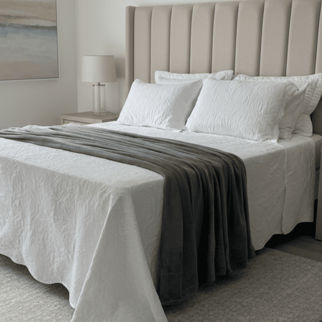 Manta Plush Queen Liso 220x240 Cinza Manta Plush Queen Liso 220x240 Cinza