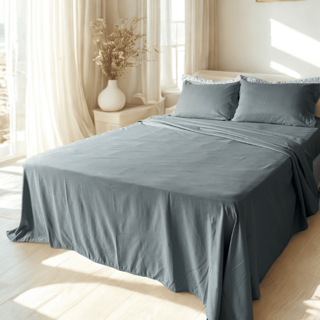 Jogo Simples 3pc Queen Super Cotton Azul Jogo Simples 3pc Queen Super Cotton Azul