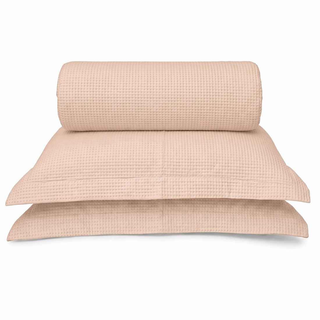 Kit Colcha Dots com Porta-Travesseiros Casal Amêndoa — Haus Living Kit Colcha Dots com Porta-Travesseiros Casal Amêndoa — Haus Living