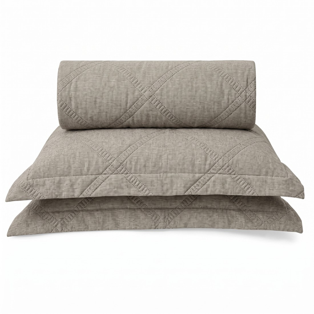 Kit Colcha Melange com Porta-Travesseiros Queen Canela — Haus Living