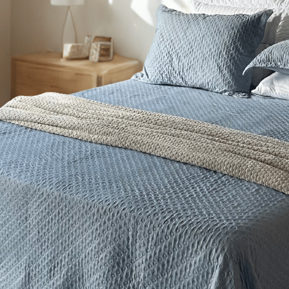 Kit Colcha Boutis King Oceano Kit Colcha Boutis King Oceano