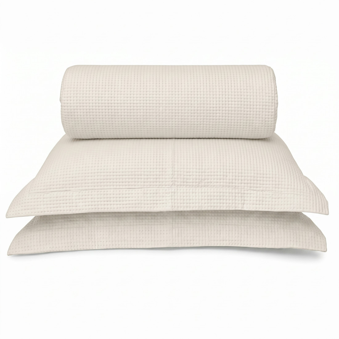 Kit Colcha Dots com Porta-Travesseiros Casal Marfim — Haus Living Kit Colcha Dots com Porta-Travesseiros Casal Marfim — Haus Living