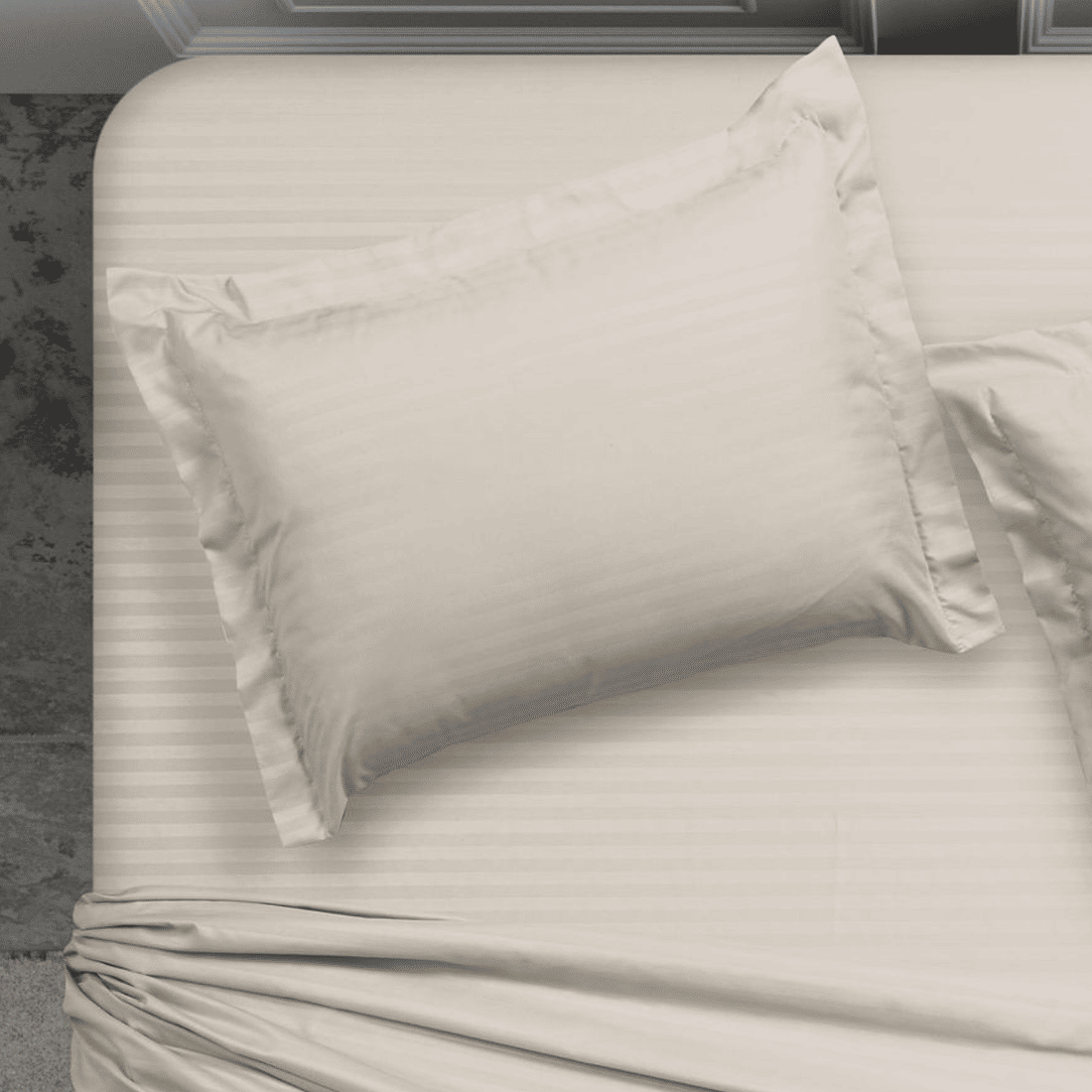 Jogo de Cama Maquinetado 4 Peças Casal Marfim — Haus Essentials Jogo de Cama Maquinetado 4 Peças Casal Marfim — Haus Essentials