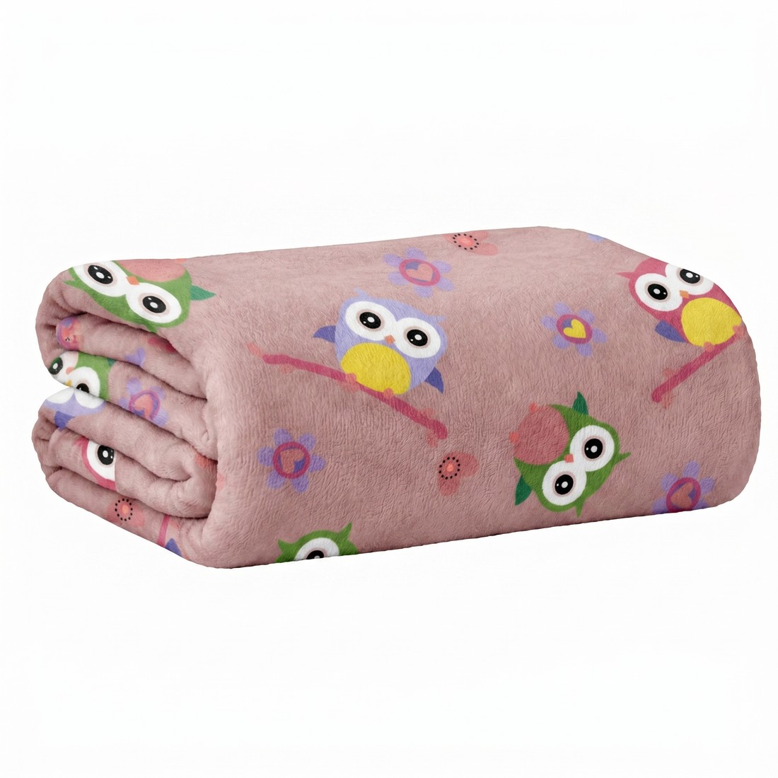 Manta Flannel Estampada Infantil Corujinha — Haus Kinder