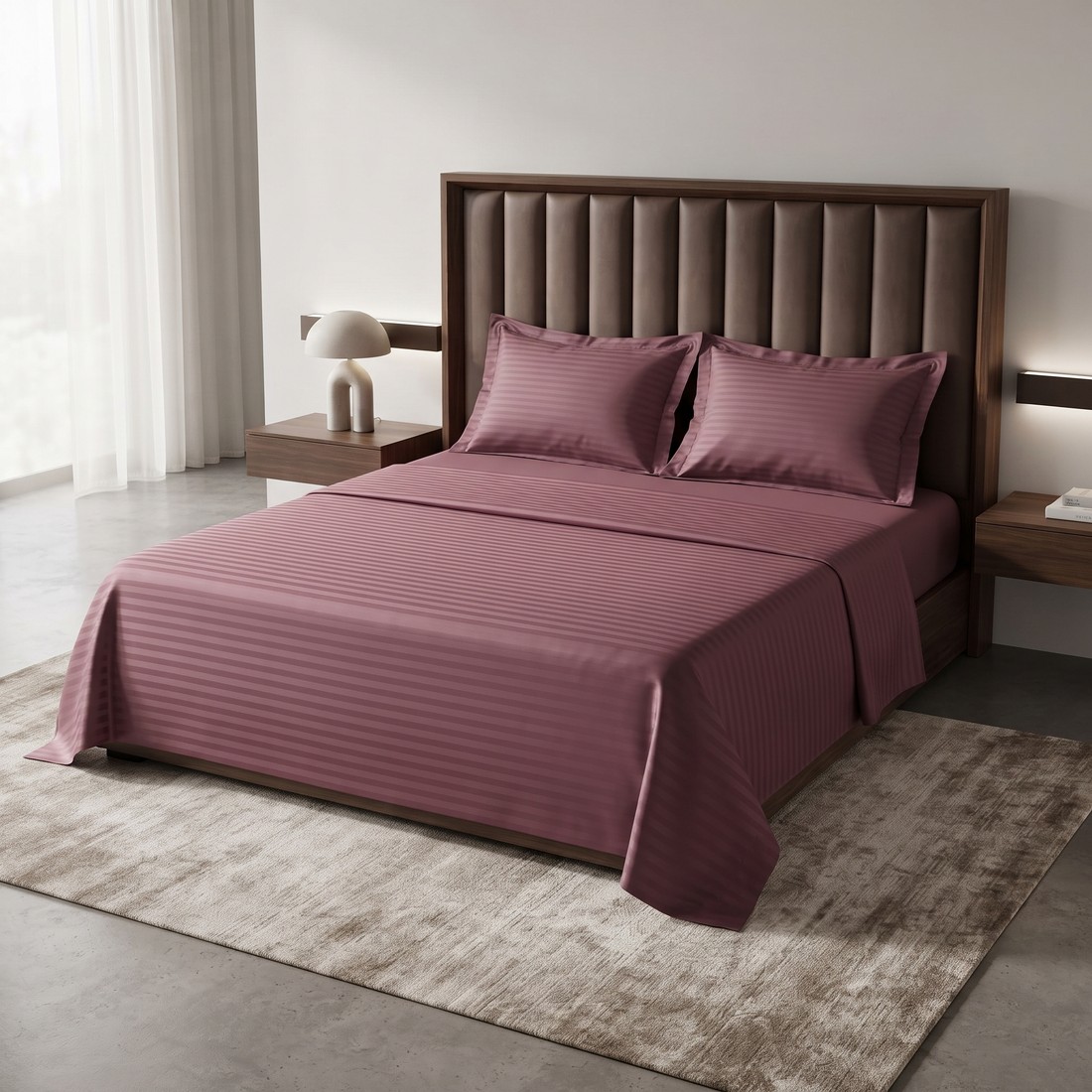 Lençol Avulso Maquinetado Casal Mauve — Haus Essentials Lençol Avulso Maquinetado Casal Mauve — Haus Essentials