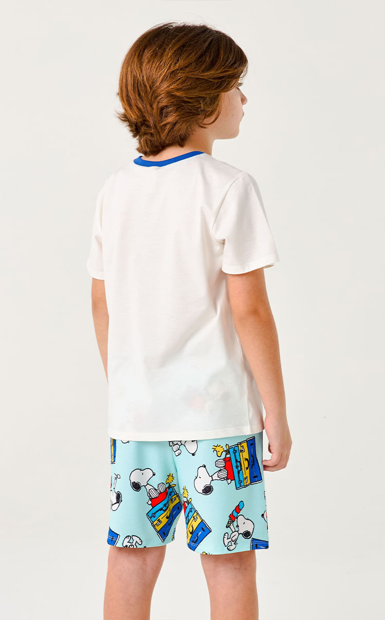 PIJAMA CURTO JUVENIL MENINO - SNOOPY FÉRIAS PIJAMA CURTO JUVENIL MENINO - SNOOPY FÉRIAS