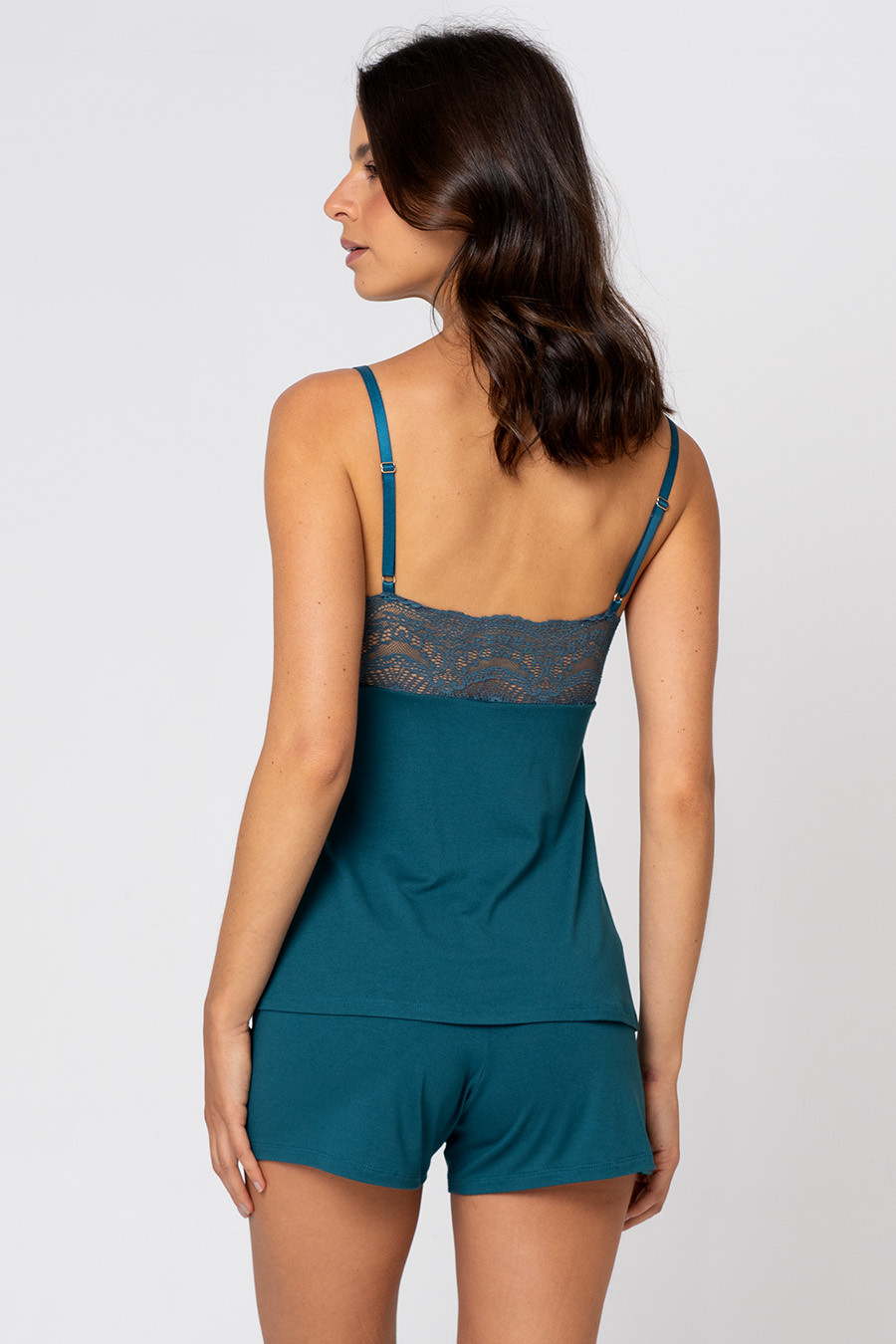 SHORT DOLL EM VISCOSE E RENDA - CLÁSSICO VISCOSE GREEN LUCK COSTAS