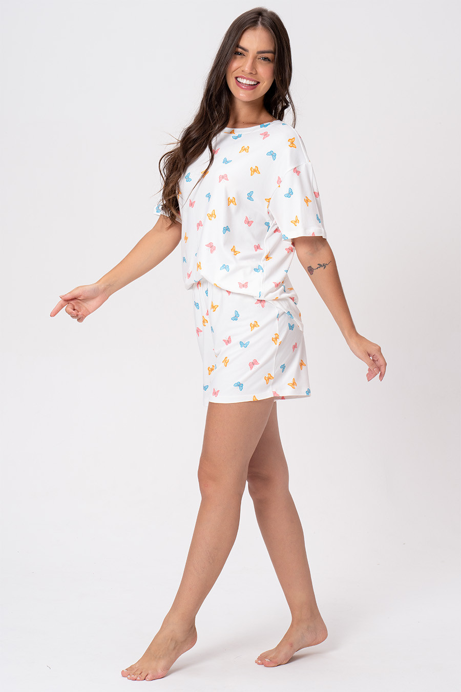 PIJAMA CURTO BORBOLETAS - GIFTS FÉRIAS