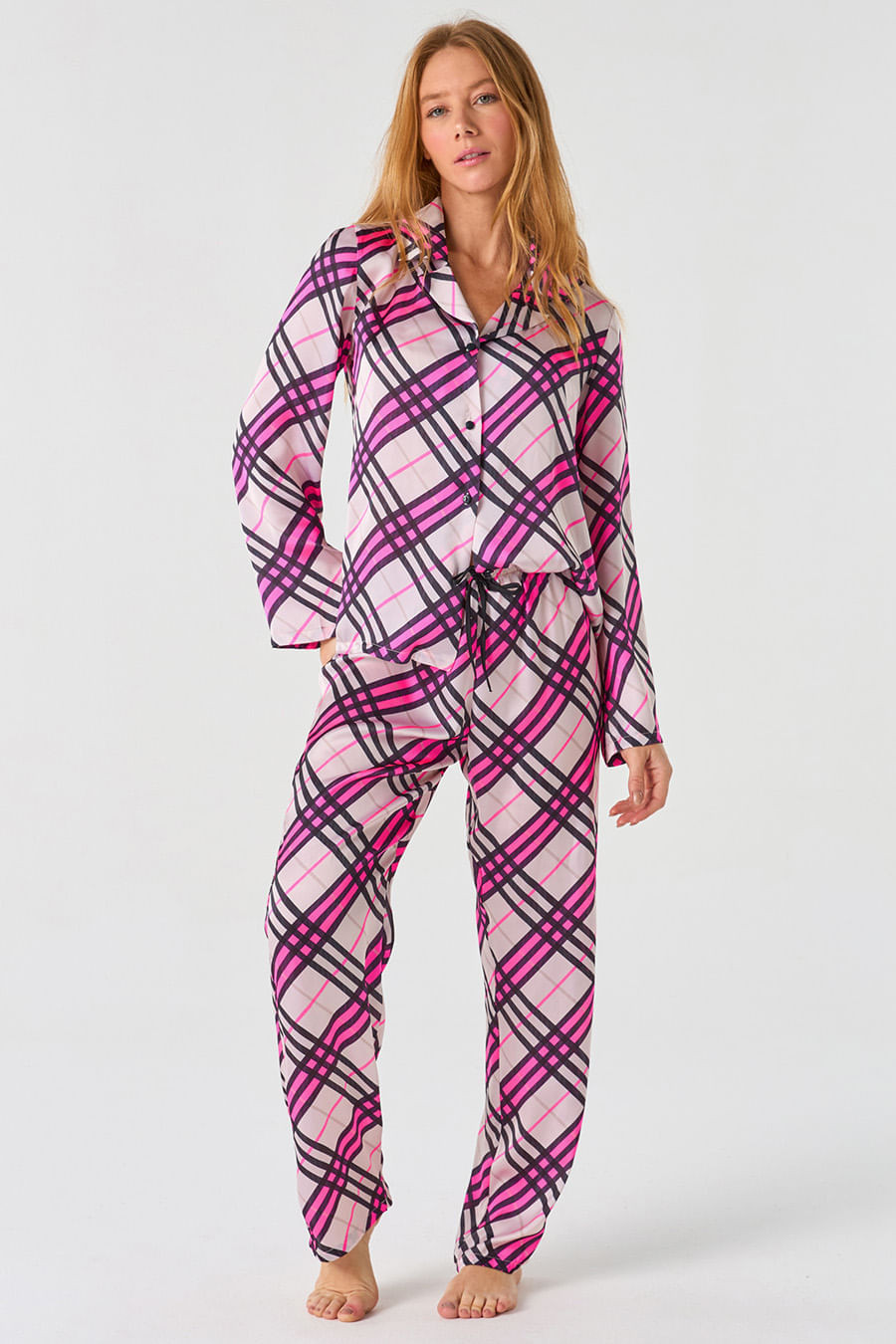 PIJAMA AMERICANO LONGO XADREZ - ENTRELAÇOS PIJAMA AMERICANO LONGO XADREZ - ENTRELAÇOS