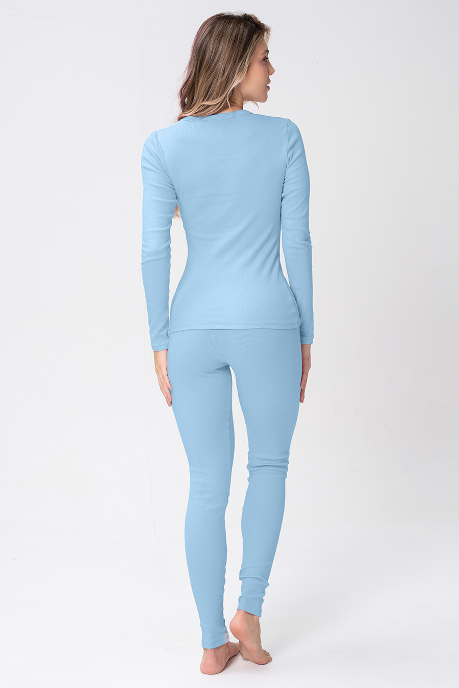 PIJAMA FEMININO DE RIBANA LONGO - CLÁSSICOS CANELADOS PIJAMA FEMININO DE RIBANA LONGO - CLÁSSICOS CANELADOS