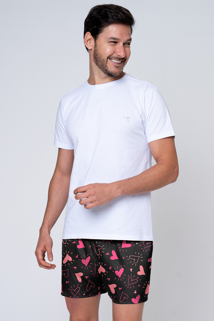 SAMBA CANCAO COM ESTAMPA DE CORAÇÃO