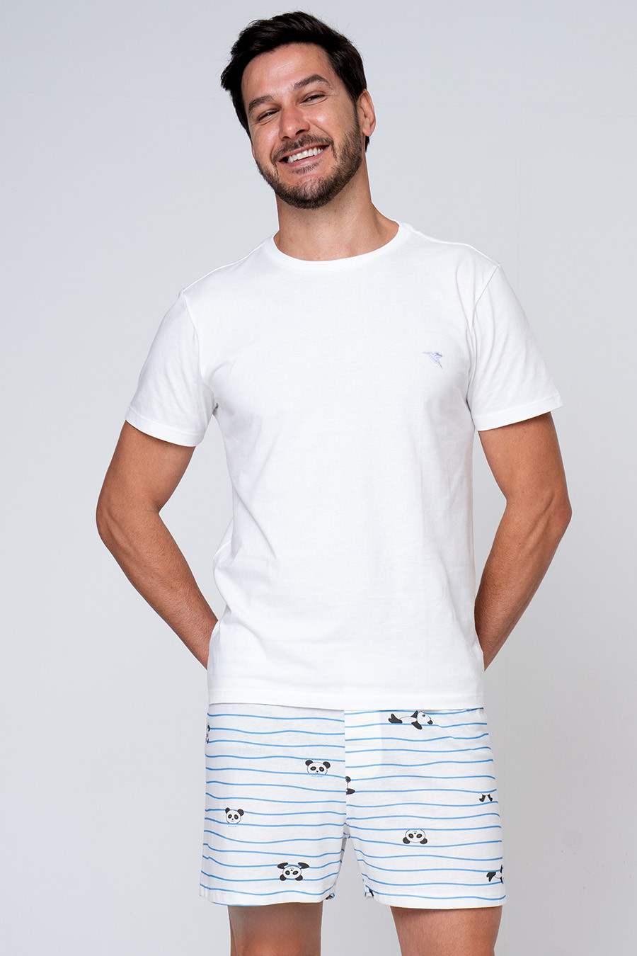 SAMBA CANÇÃO MASCULINO ALGODÃO - PANDA SPLASH SAMBA CANÇÃO MASCULINO ALGODÃO - PANDA SPLASH