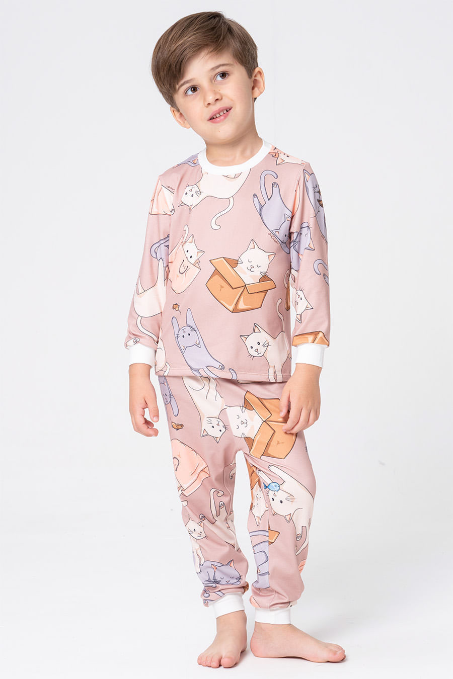 PIJAMA LONGO INFANTIL UNISSEX - GATICES PIJAMA LONGO INFANTIL UNISSEX - GATICES