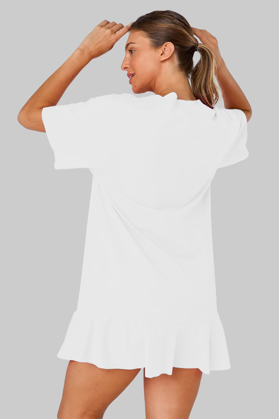 CAMISOLA MANGA CURTA EM ALGODÃO - DIVERSAS COSTAS