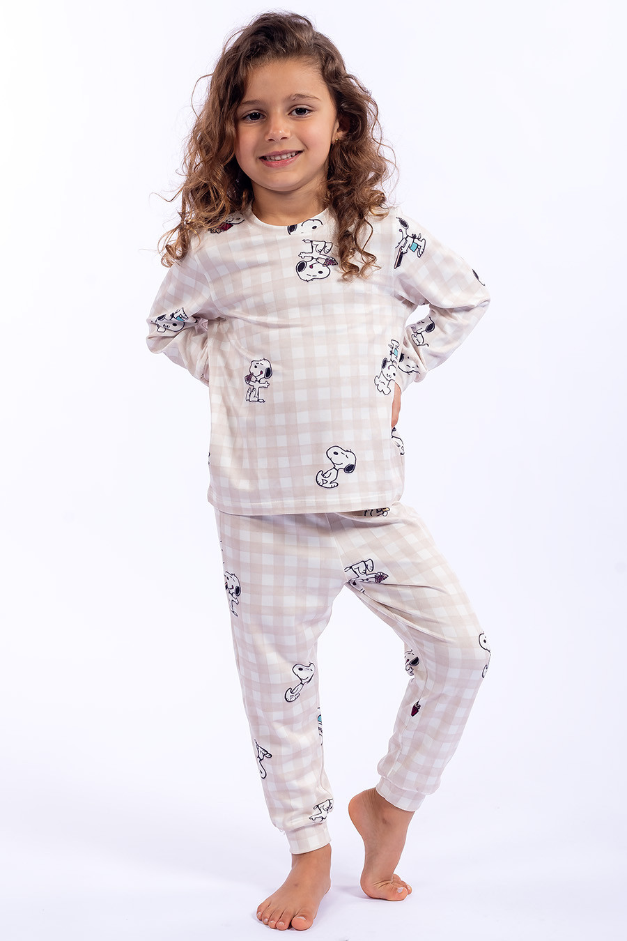 PIJAMA INFANTIL UNISSEX - SNOOPY LOVERS FRENTE 1