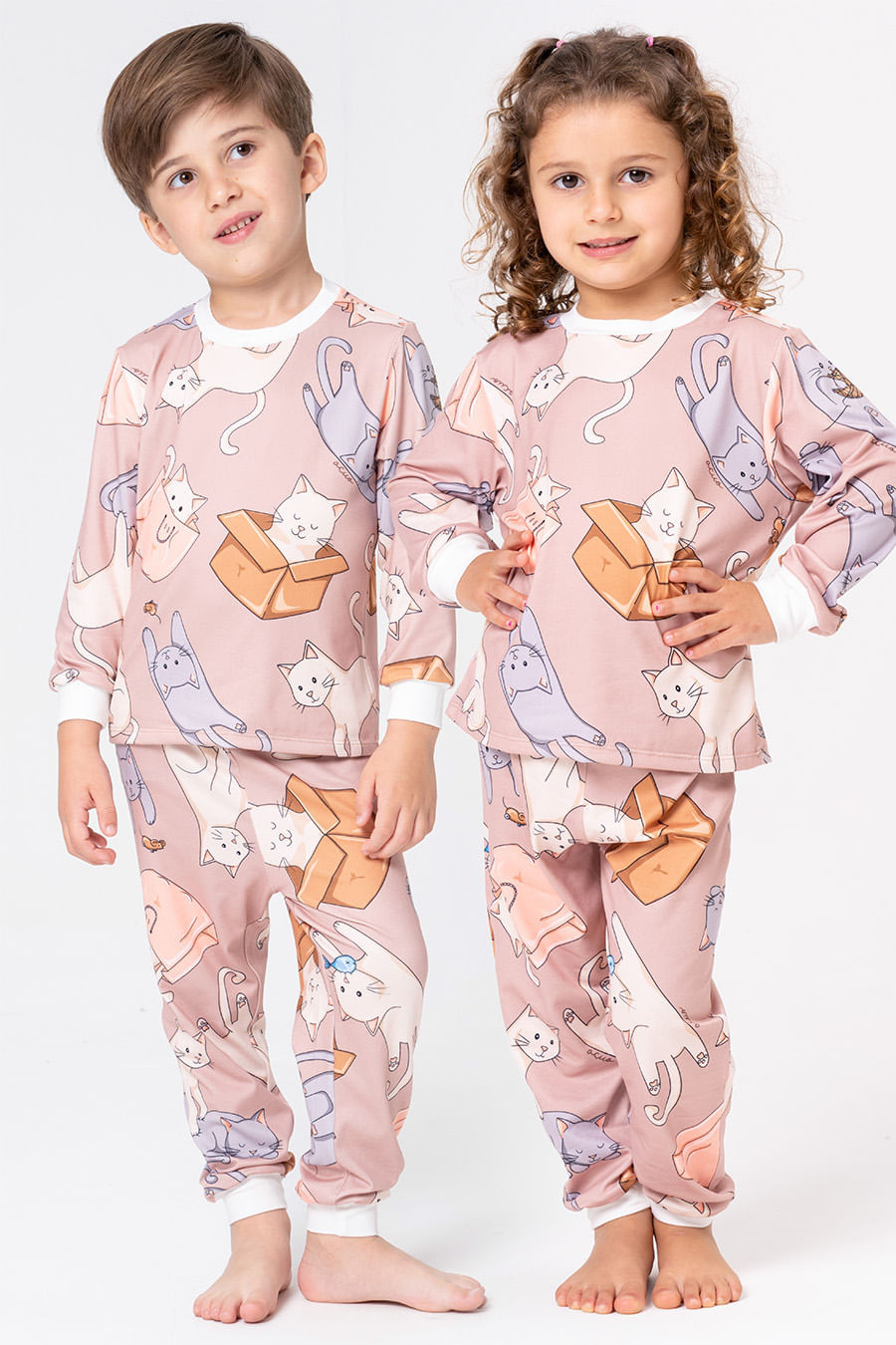 PIJAMA LONGO INFANTIL UNISSEX - GATICES PIJAMA LONGO INFANTIL UNISSEX - GATICES