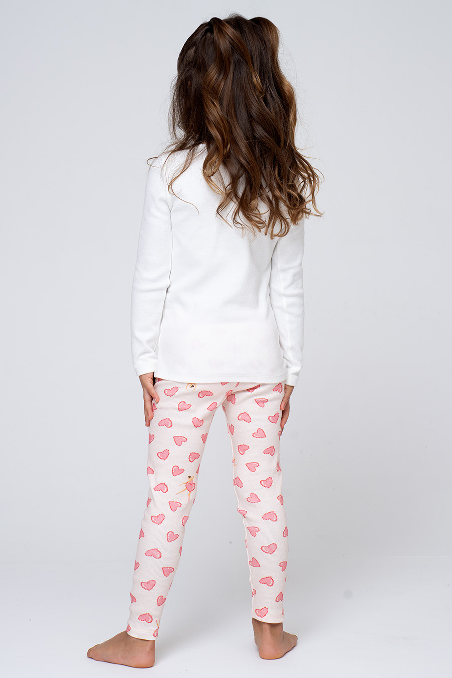 PIJAMA INFANTIL RIBANA DE ALGODÃO CORAÇÕES - BAILARINA