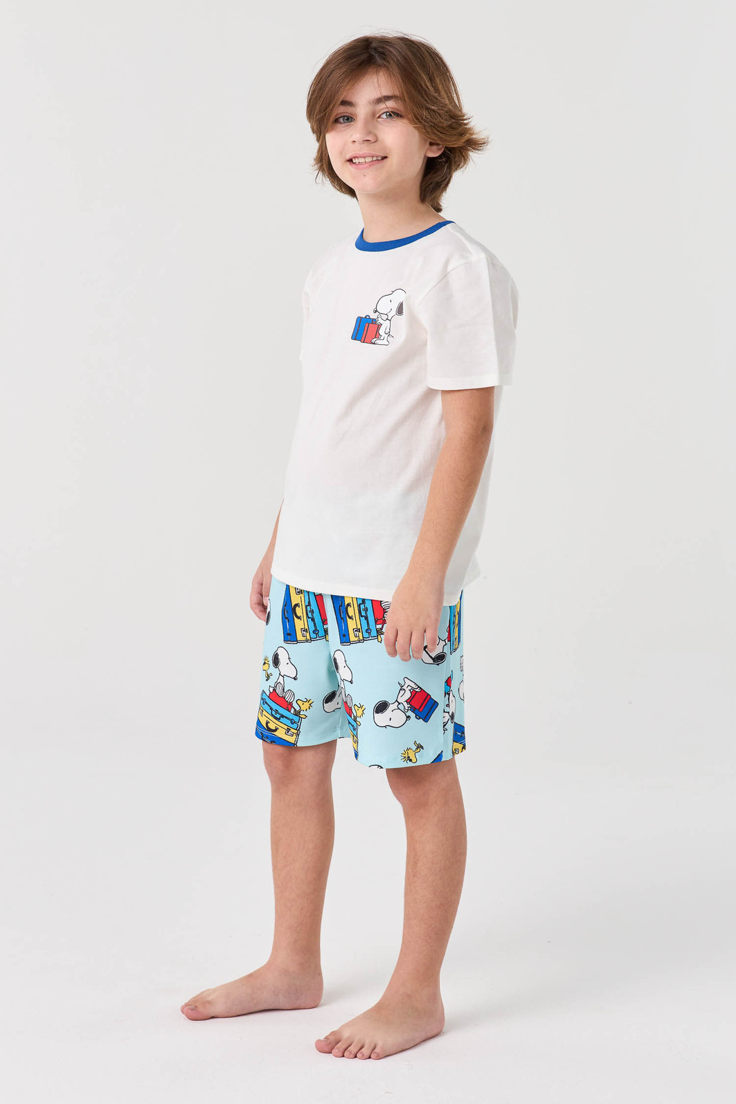 PIJAMA CURTO JUVENIL MENINO - SNOOPY FÉRIAS PIJAMA CURTO JUVENIL MENINO - SNOOPY FÉRIAS