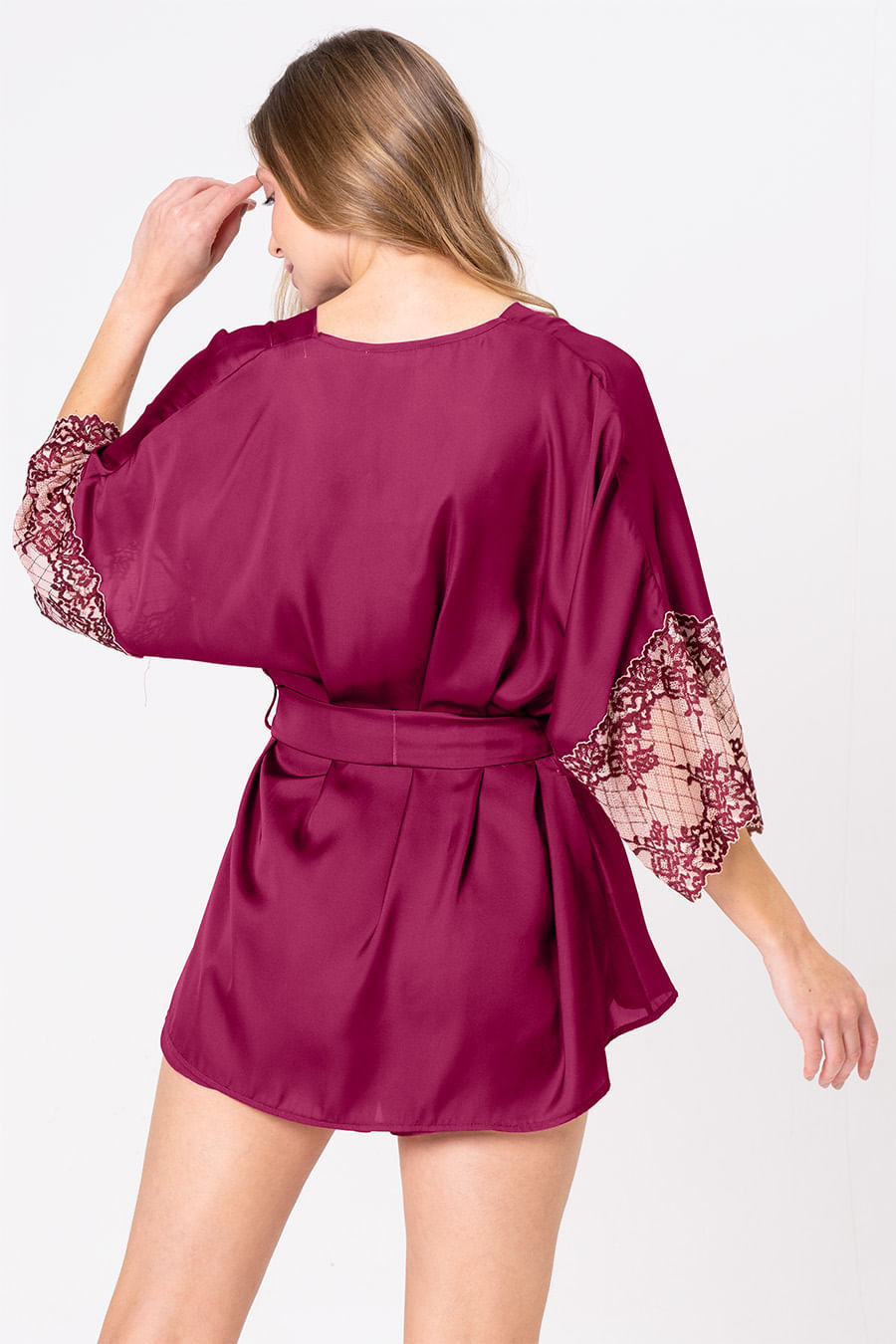 SHORT DOLL KIMONO ACETINADO - CLÁSSICOS ACETINADOS ROSA RUBI SHORT DOLL KIMONO ACETINADO - CLÁSSICOS ACETINADOS ROSA RUBI