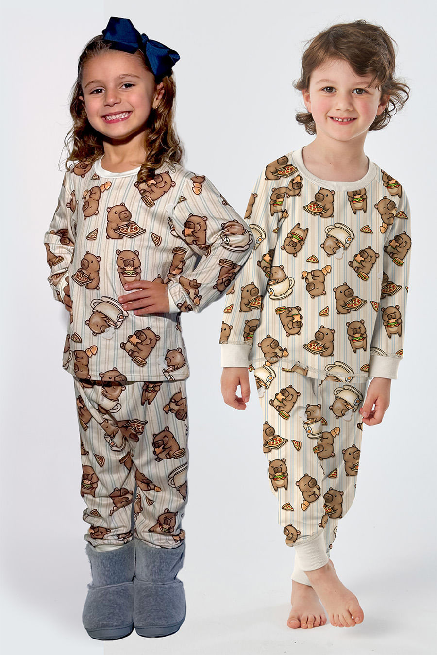 PIJAMA LONGO INFANTIL UNISSEX - CAPIVARAS PIJAMA LONGO INFANTIL UNISSEX - CAPIVARAS