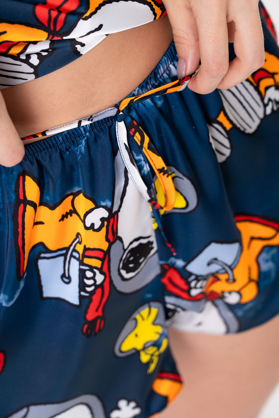 SHORT DOLL ACETINADO - SNOOPY NAUTA SHORT DOLL ACETINADO - SNOOPY NAUTA