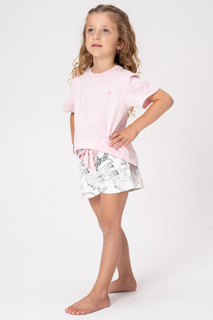 PIJAMA DE ALGODÃO INFANTIL MENINA - AUAUMIGOS PIJAMA DE ALGODÃO INFANTIL MENINA - AUAUMIGOS