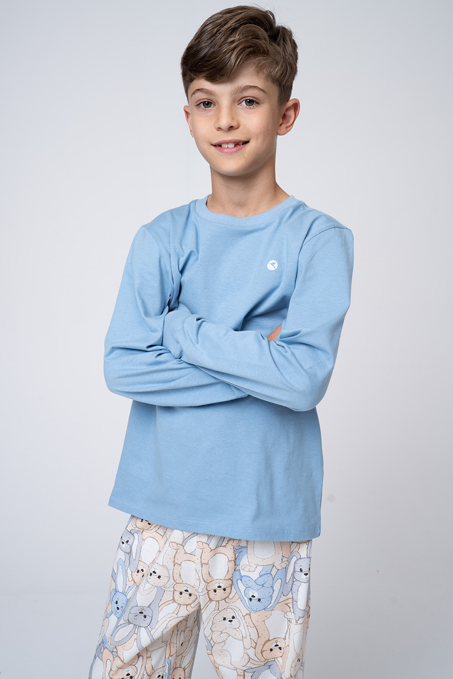 PIJAMA JUVENIL MASCULINO ALGODÃO COELHOS - BOM DIA, PRA QUEM? PIJAMA JUVENIL MASCULINO ALGODÃO COELHOS