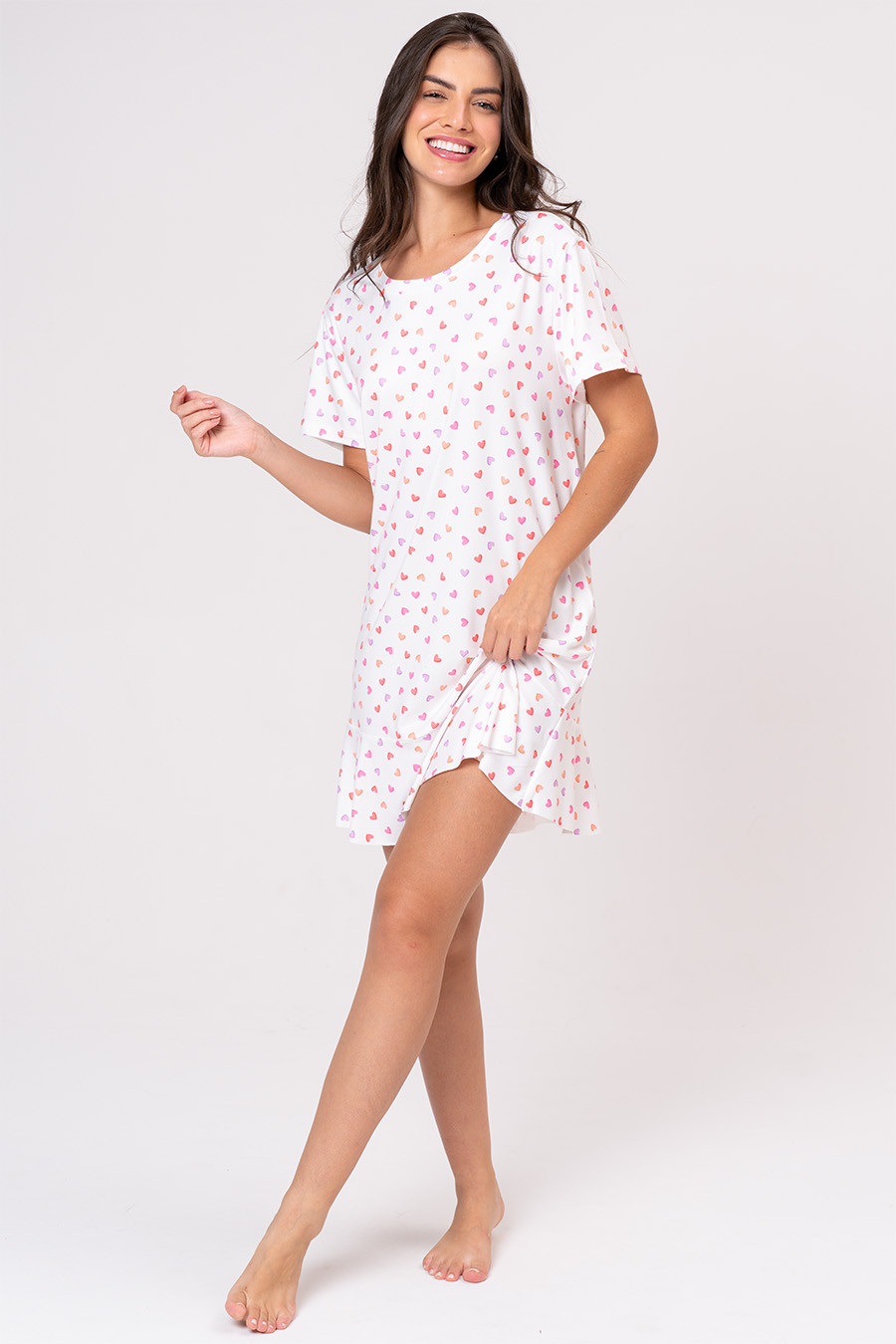 CAMISOLA COM BABADOS CORAÇÕES - GIFTS FÉRIAS