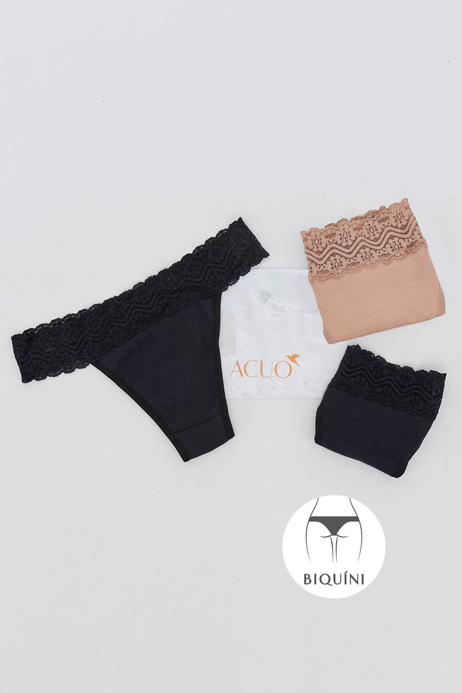 KIT CALCINHAS BÍQUINI - ETERNO LINGERIE KIT CALCINHAS BÍQUINI - ETERNO LINGERIE