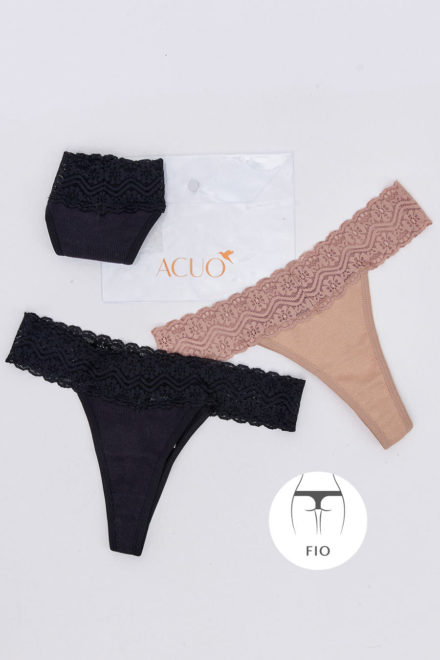 KIT CALCINHAS PRETO E BEGE ALGODÃO FIO - ETERNO LINGERIE KIT CALCINHAS PRETO E BEGE ALGODÃO FIO - ETERNO LINGERIE