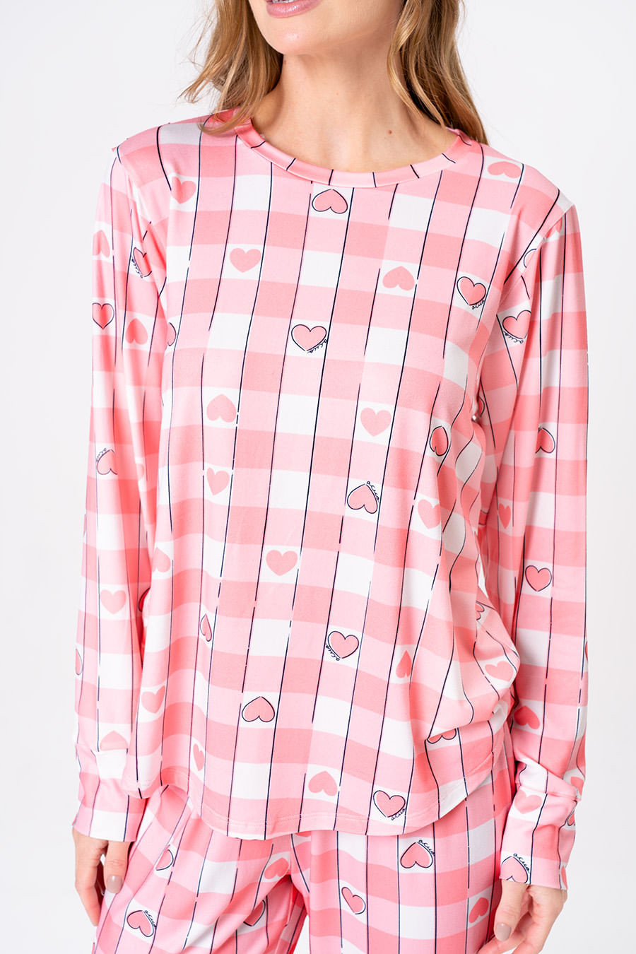 PIJAMA LONGO TOQUE DE PÊSSEGO - PINKNIC PIJAMA LONGO TOQUE DE PÊSSEGO - PINKNIC