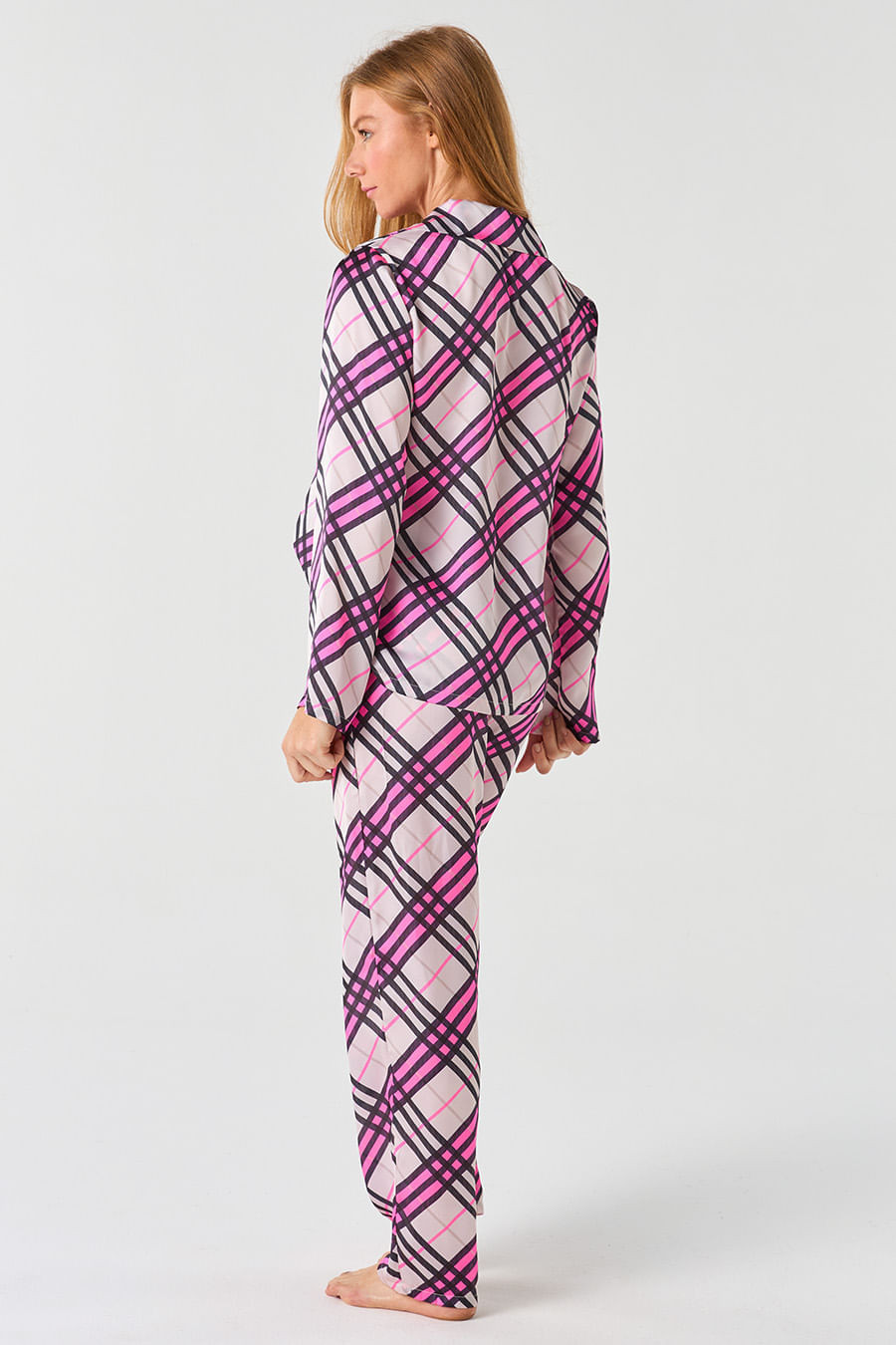 PIJAMA AMERICANO LONGO XADREZ - ENTRELAÇOS PIJAMA AMERICANO LONGO XADREZ - ENTRELAÇOS