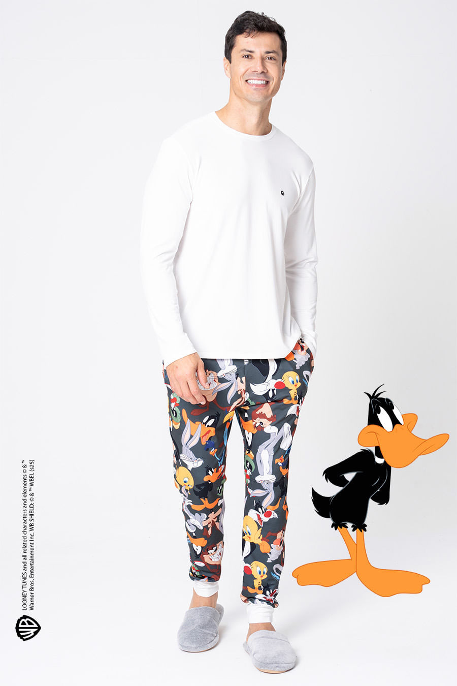 PIJAMA MASCULINO LONGO - LOONEY HOLLYWOOD PIJAMA MASCULINO LONGO - LOONEY HOLLYWOOD