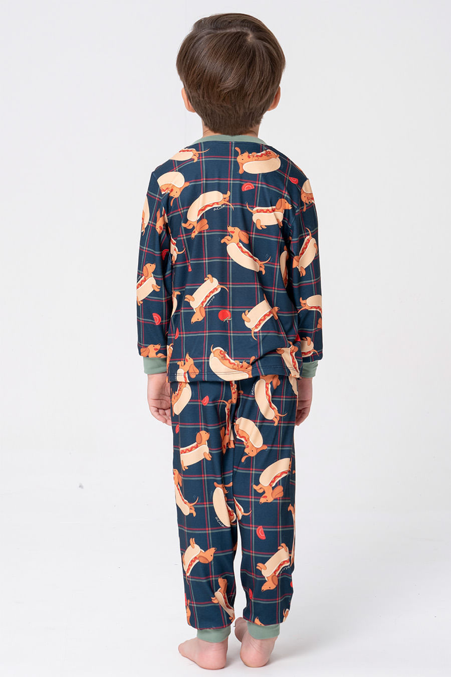 PIJAMA LONGO INFANTIL UNISSEX - HOT DOG PIJAMA LONGO INFANTIL UNISSEX - HOT DOG