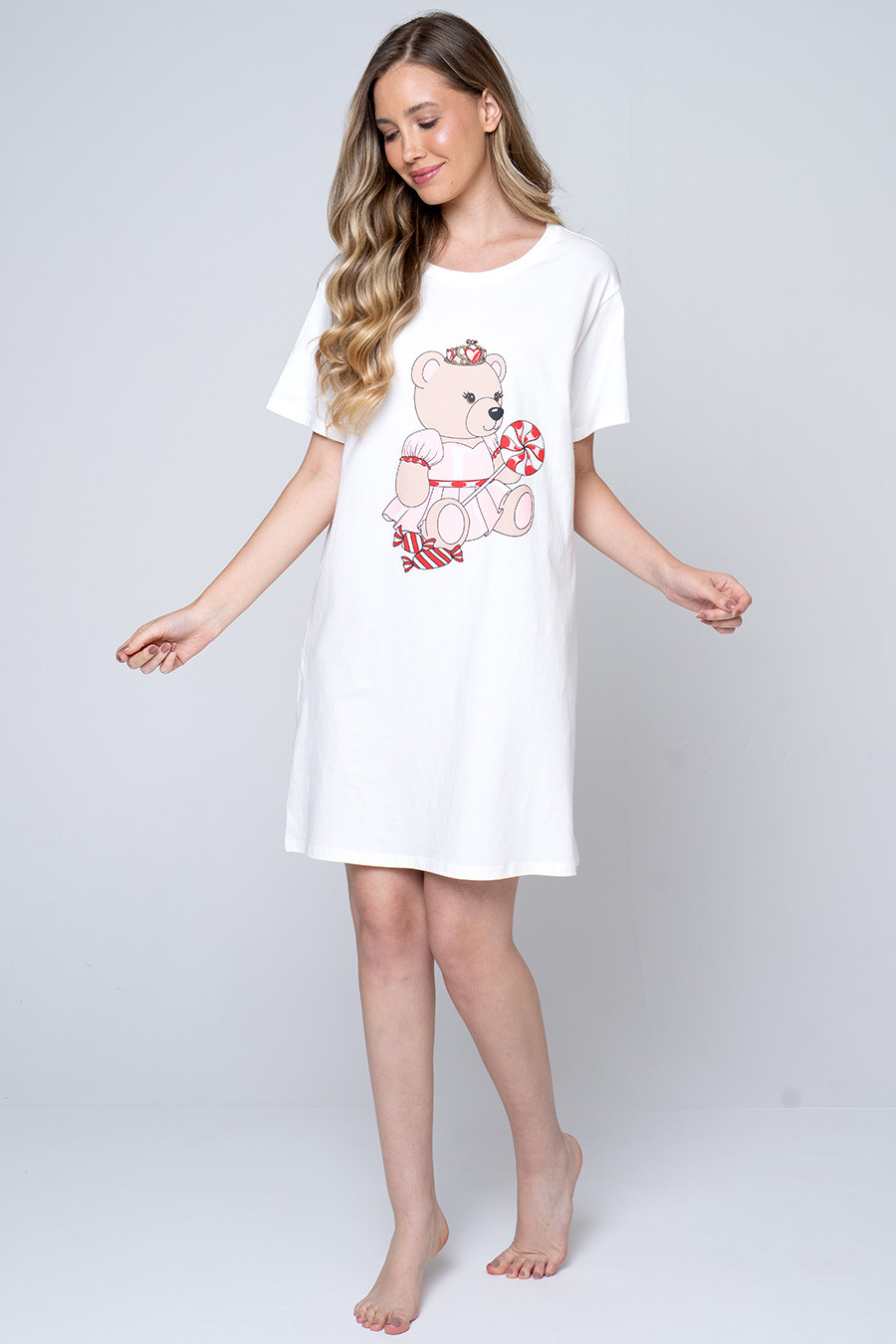 CAMISOLA CURTA DE ALGODÃO BAILARINA - ABRAÇO DE URSO CAMISOLA CURTA DE ALGODÃO BAILARINA - ABRAÇO DE URSO