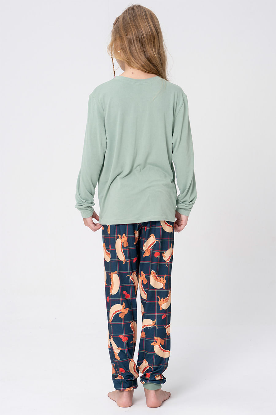 PIJAMA LONGO JUVENIL UNISSEX - HOT DOG PIJAMA LONGO JUVENIL UNISSEX - HOT DOG