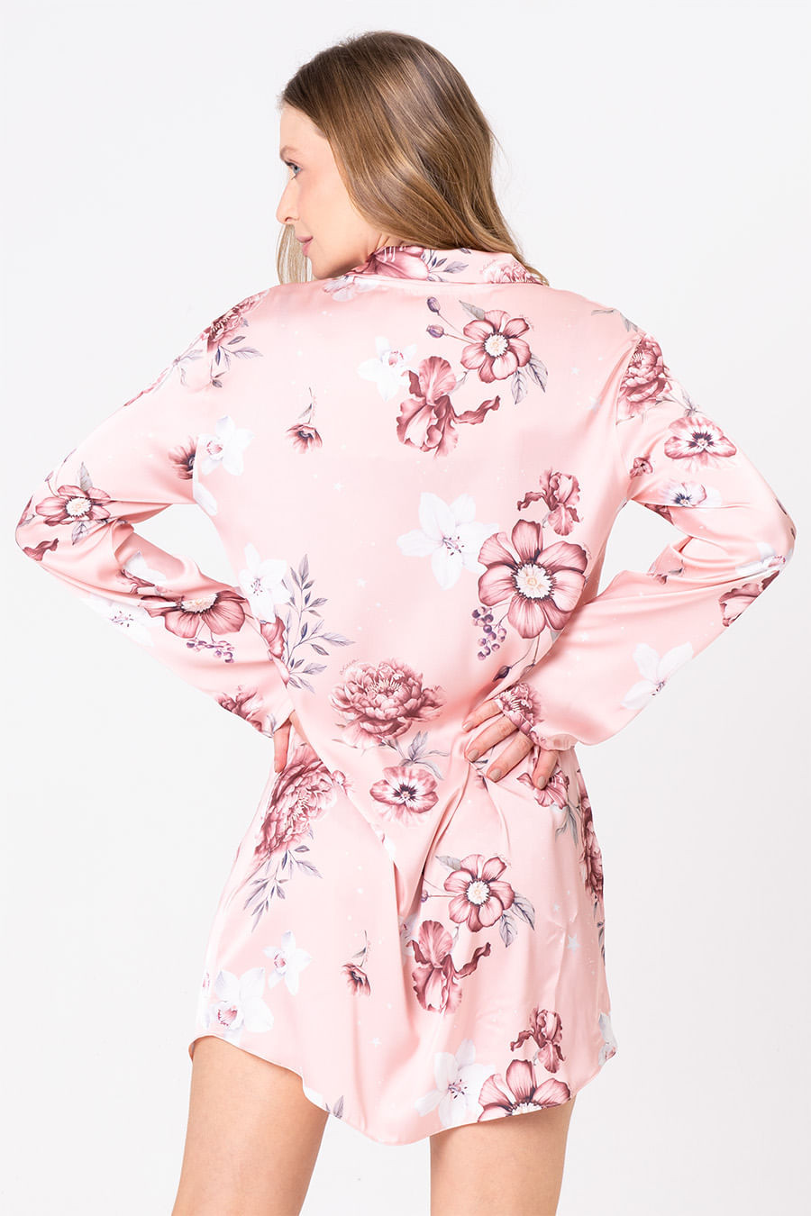 CAMISOLA CHEMISE ACETINADA - FLORATA CAMISOLA CHEMISE ACETINADA - FLORATA