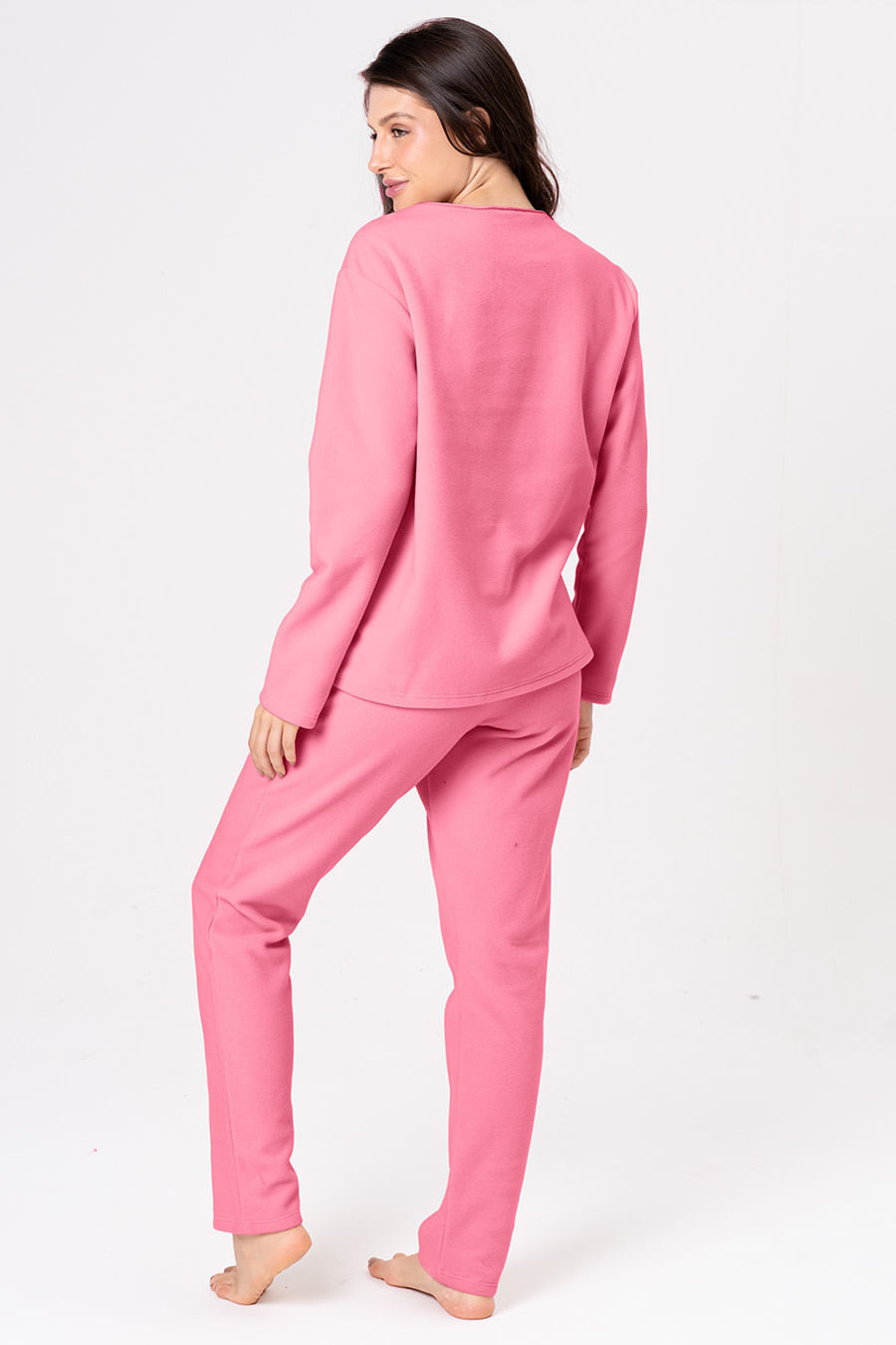 PIJAMA LONGO DE SOFT FEMININO - CLÁSSICOS SOFT PINK ROSÊ PIJAMA LONGO DE SOFT FEMININO - CLÁSSICOS SOFT PINK ROSÊ