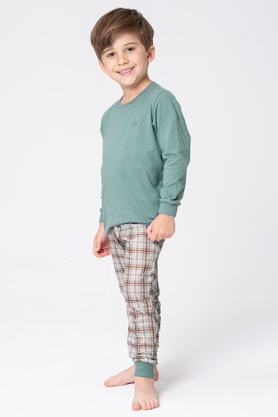 PIJAMA LONGO DE MALHA INFANTIL UNISSEX - MOCACCINO PIJAMA LONGO DE MALHA INFANTIL UNISSEX - MOCACCINO