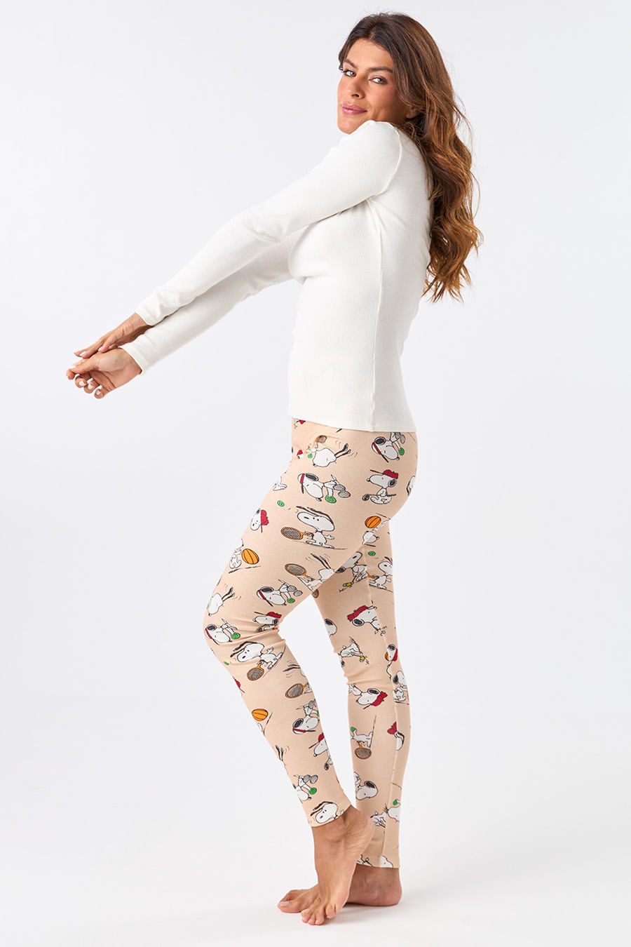 PIJAMA LONGO DE RIBANA - SNOOPY SPORTS PIJAMA LONGO DE RIBANA - SNOOPY SPORTS