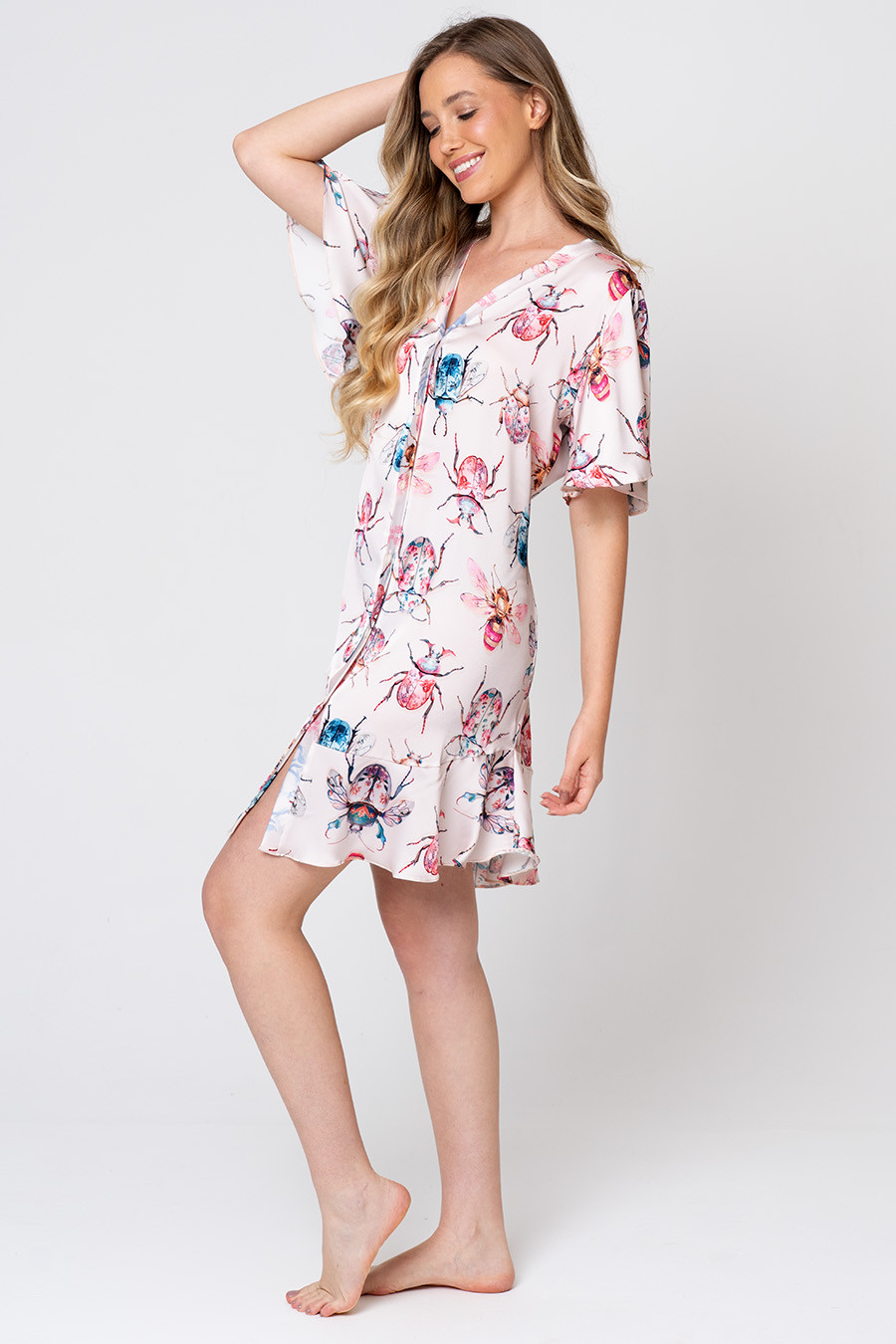 CAMISOLA MANGA CURTA BABADOS - REINO DAS JOIAS CAMISOLA MANGA CURTA BABADOS