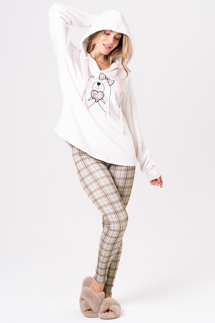 PIJAMA LONGO COM CAPUZ - MOCACCINO PIJAMA LONGO COM CAPUZ - MOCACCINO